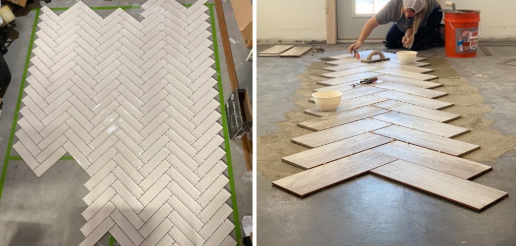 Laminate herringbone flooring